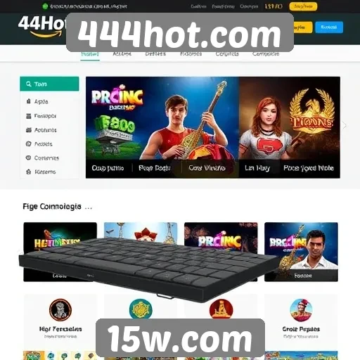 Recursos e funcionalidades do site 444hot.com